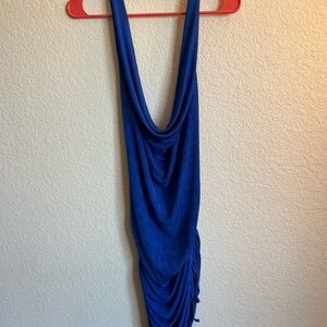 Vibrant Blue Drape Dress